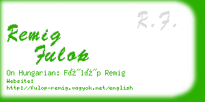 remig fulop business card